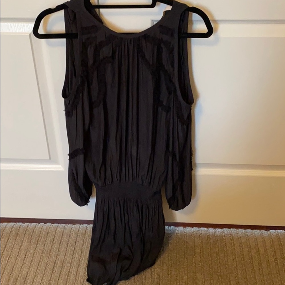 black blousy dress